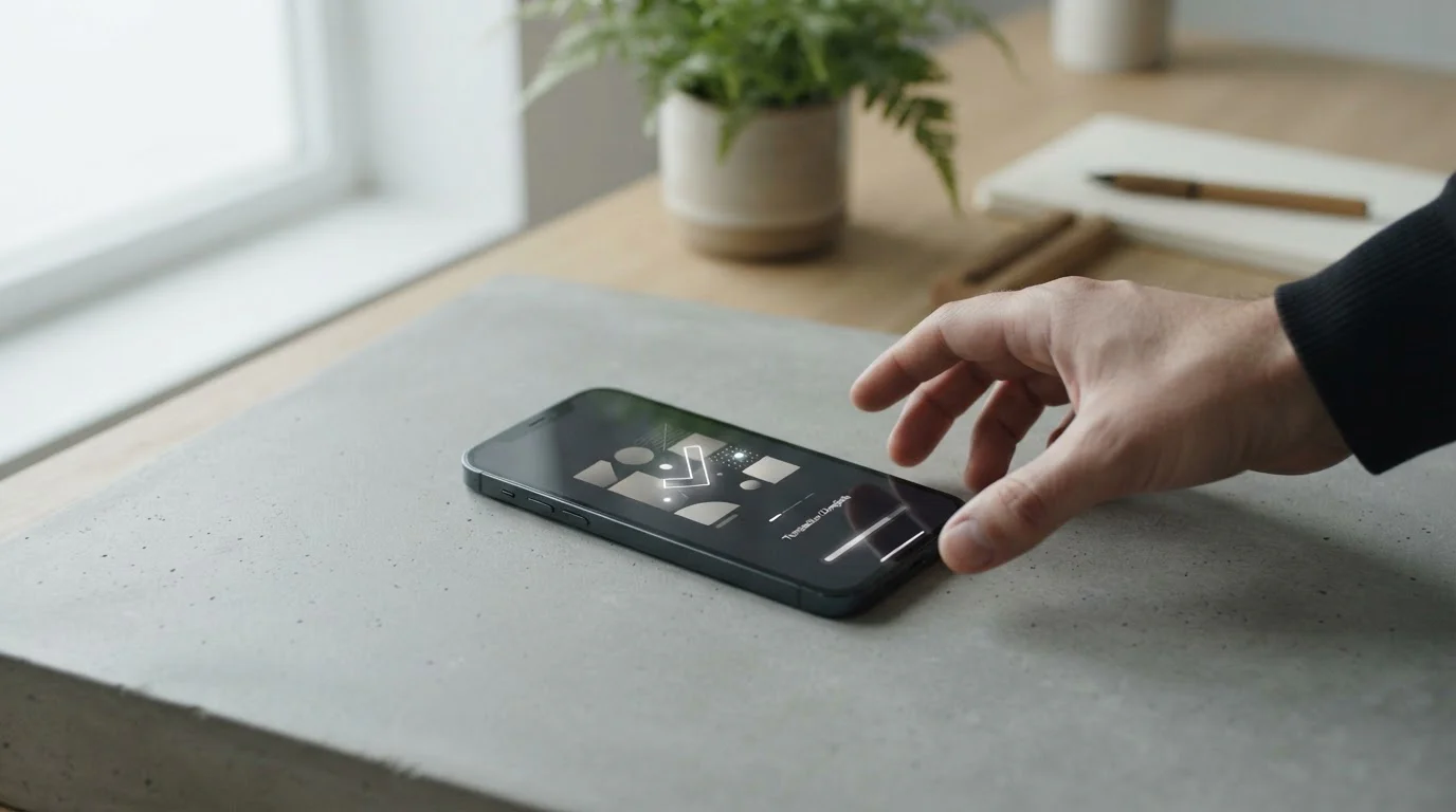 Smartphone mit Krypto-Wallet-Interface und Benachrichtigung über abgeschlossene Transaktion