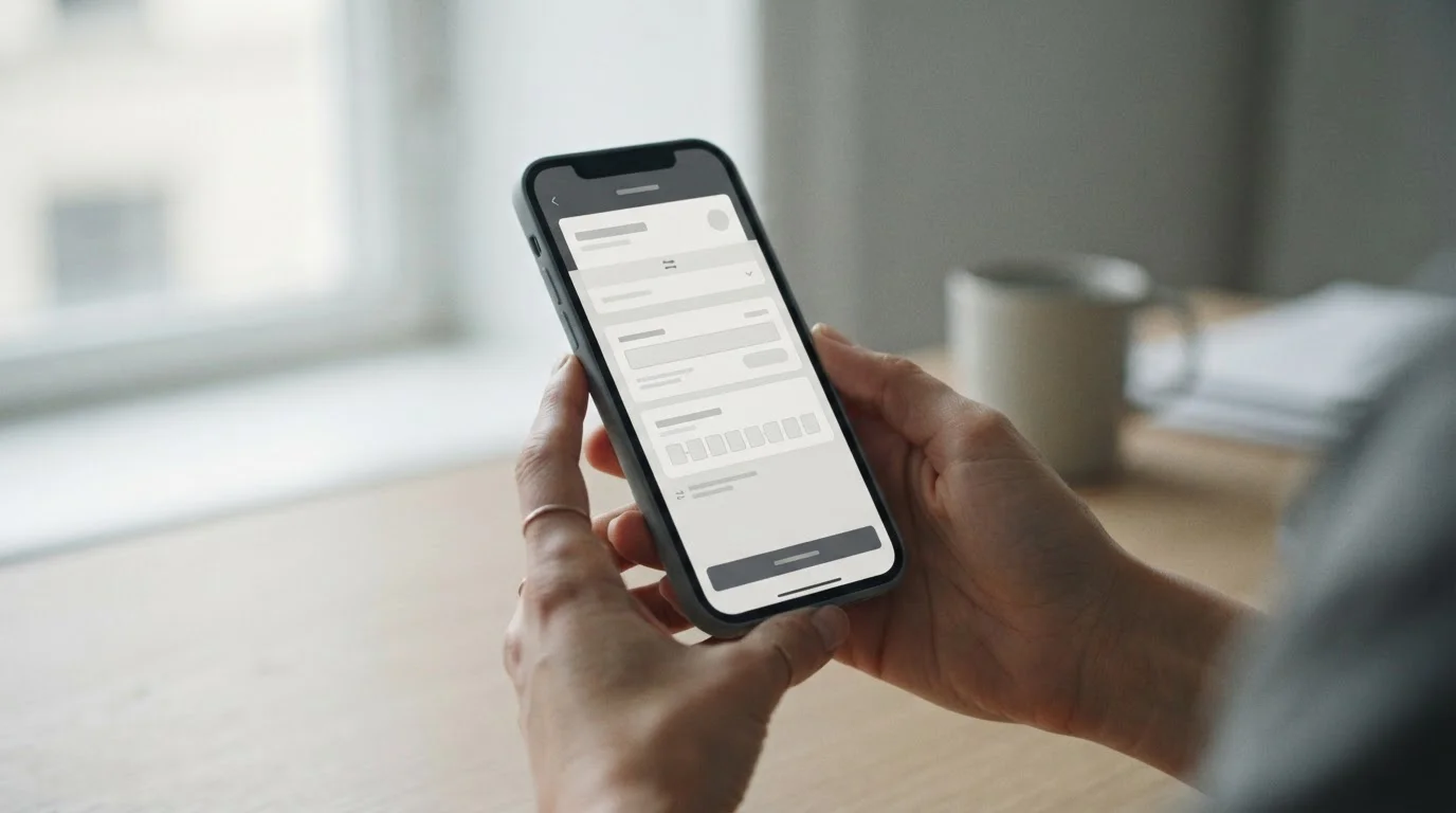 SEPA-Überweisung wird auf Banking-Interface eines Smartphones eingegeben