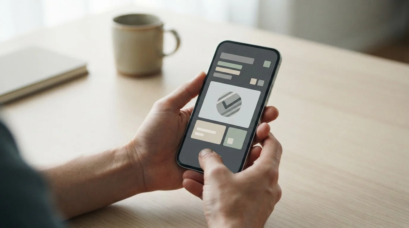 Nahaufnahme von Händen, die auf Smartphone eine Zahlungstransaktion durchführen